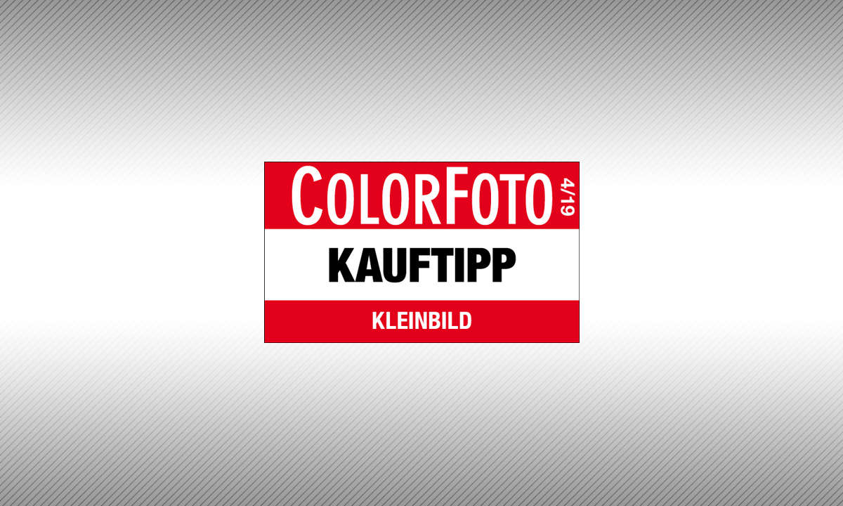 Testsiegel ColorFoto 4/2019 Kauftipp Kleinbild