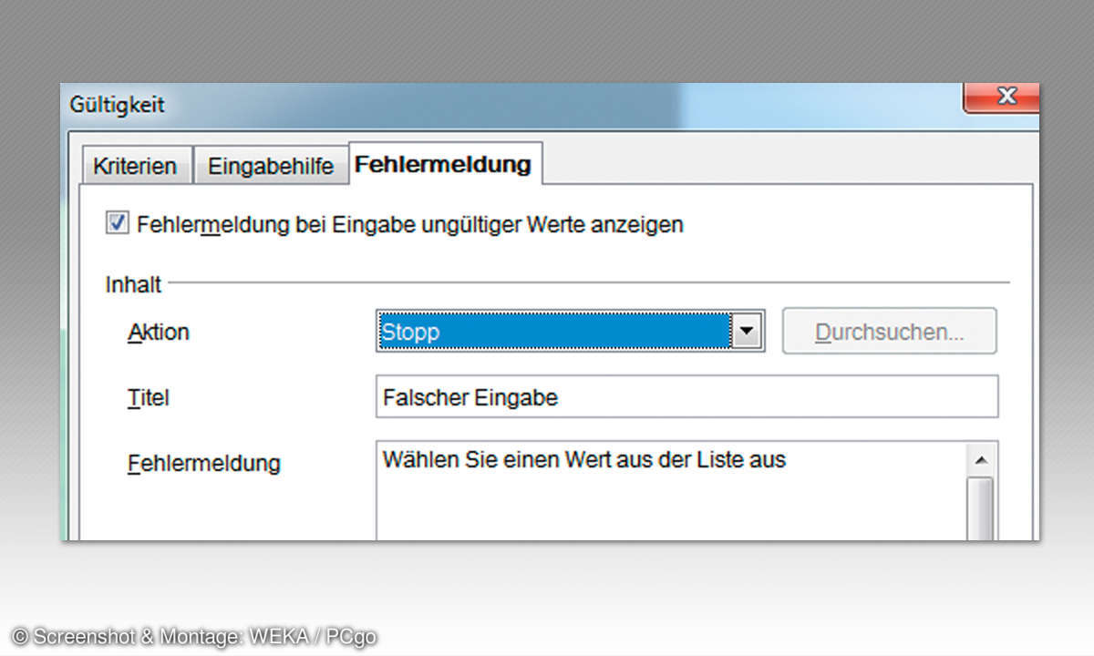 Stundennachweis mit Calc: Fehlermeldung