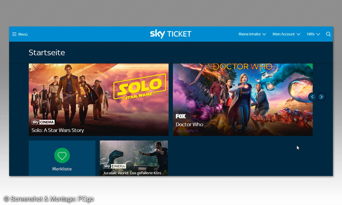 Streaming-Dienste im Vergleich: Sky Ticket