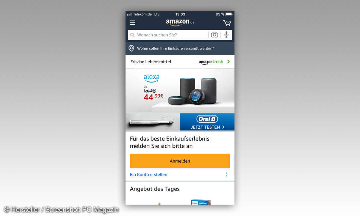 Amazon App - Download für iOS / Android