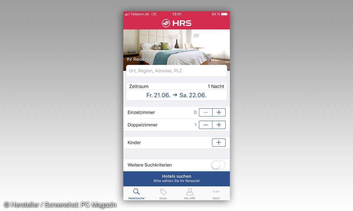 HRS App - Download für iOS / Android