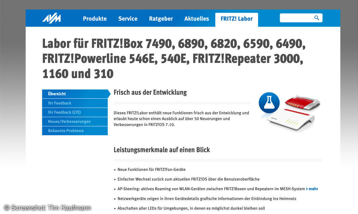 Fritzbox: Labor installieren