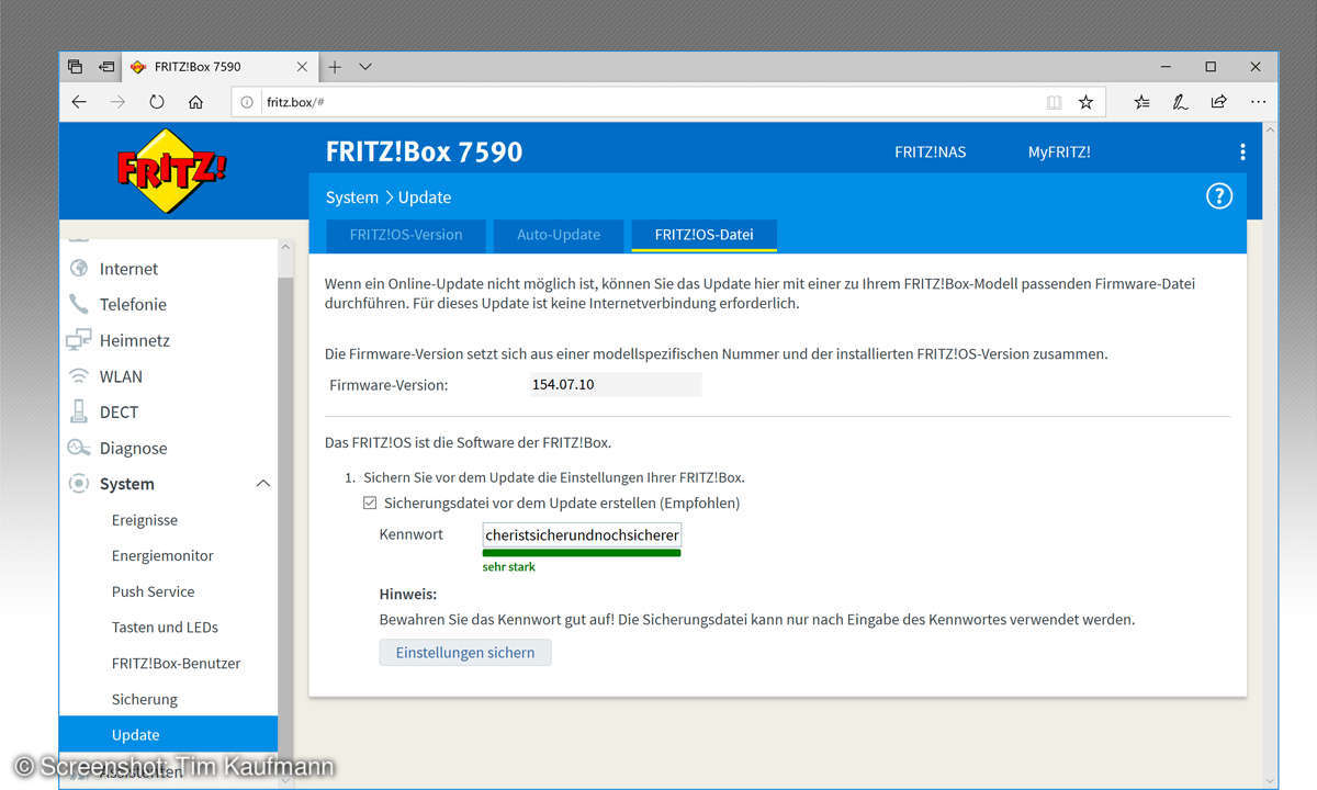 Fritzbox: Labor installieren