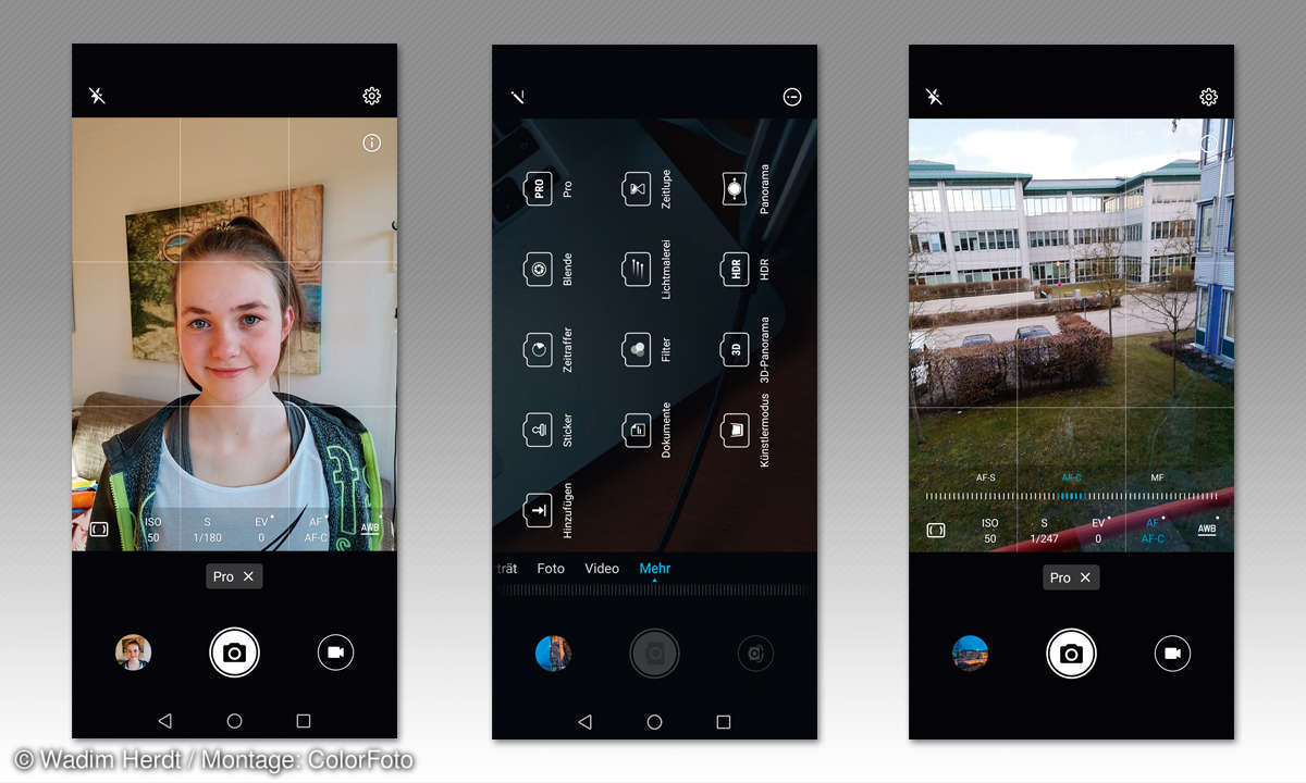 Samsung S10+ vs. Honor View20: Kamera App von Honor