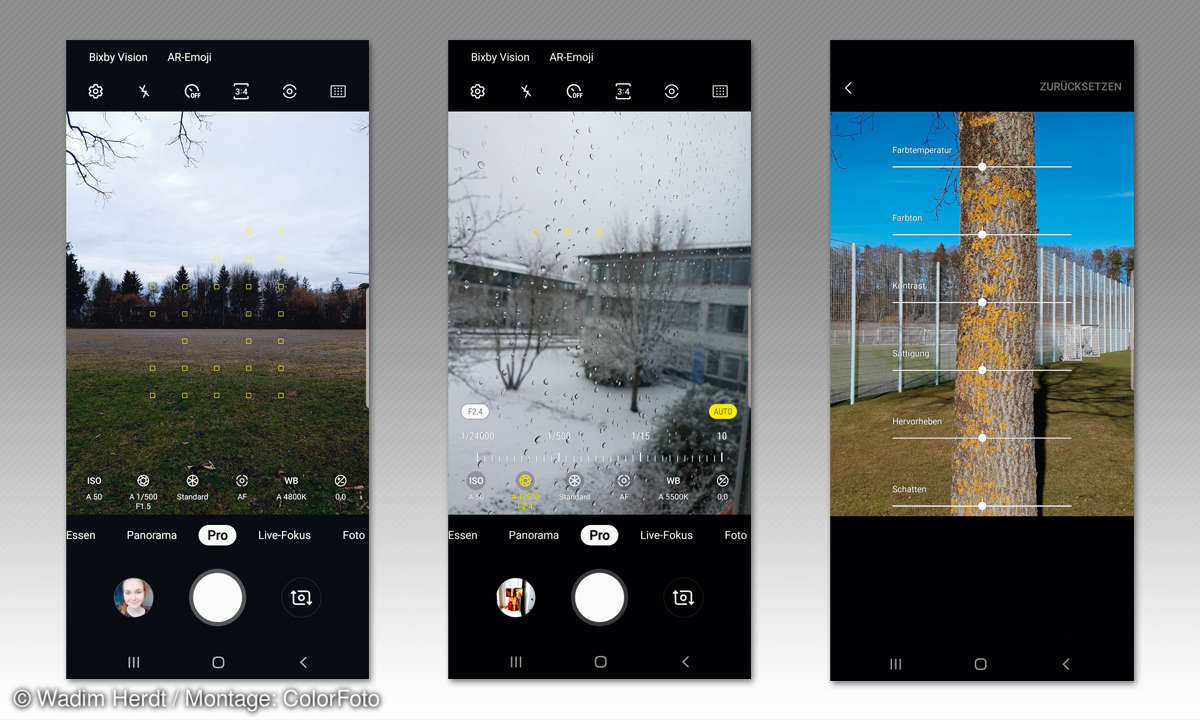 Samsung S10+ vs. Honor View20: Samsung Kamera-App