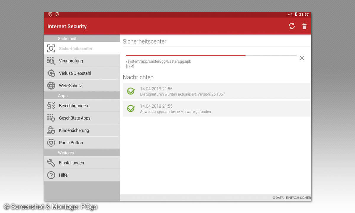 Android: 6 Sicherheits-Apps im Vergeleichstest - G Data