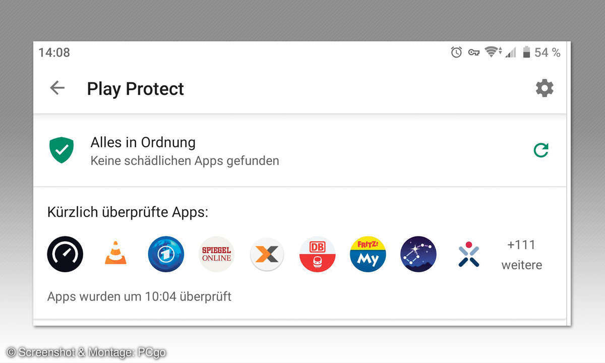Android: 6 Sicherheits-Apps im Vergleichstest - Play Protect Screenshot