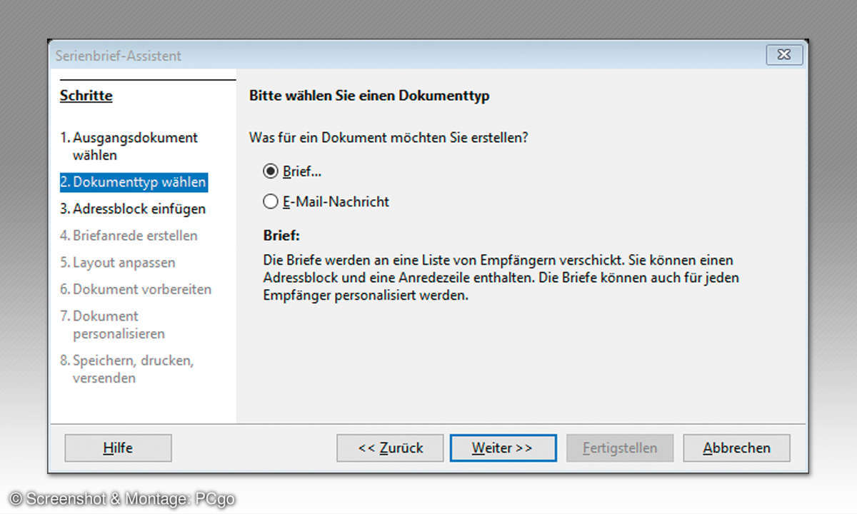 OpenOffice Writer: 2. Serienbrief-Assistent