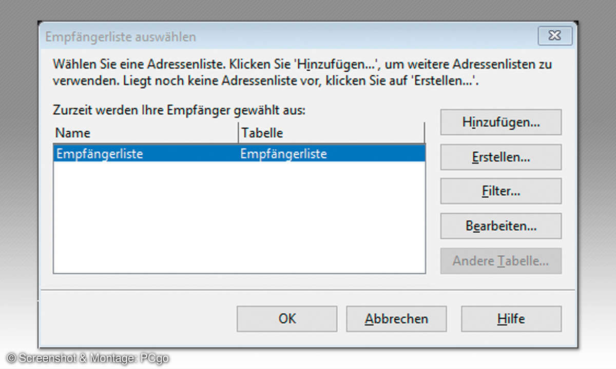 OpenOffice Writer: 4. Serienbrief - Dateneingabe Adressliste