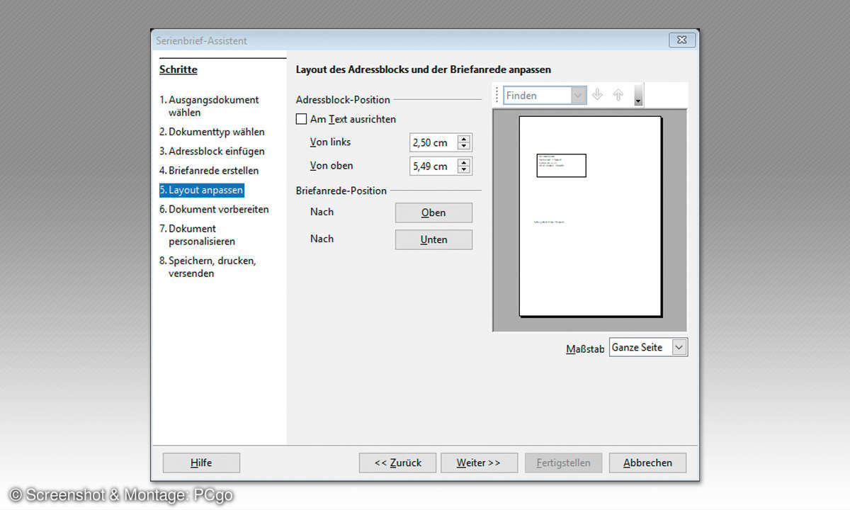 OpenOffice Writer: 7. Serienbrief - Layout Adressblock