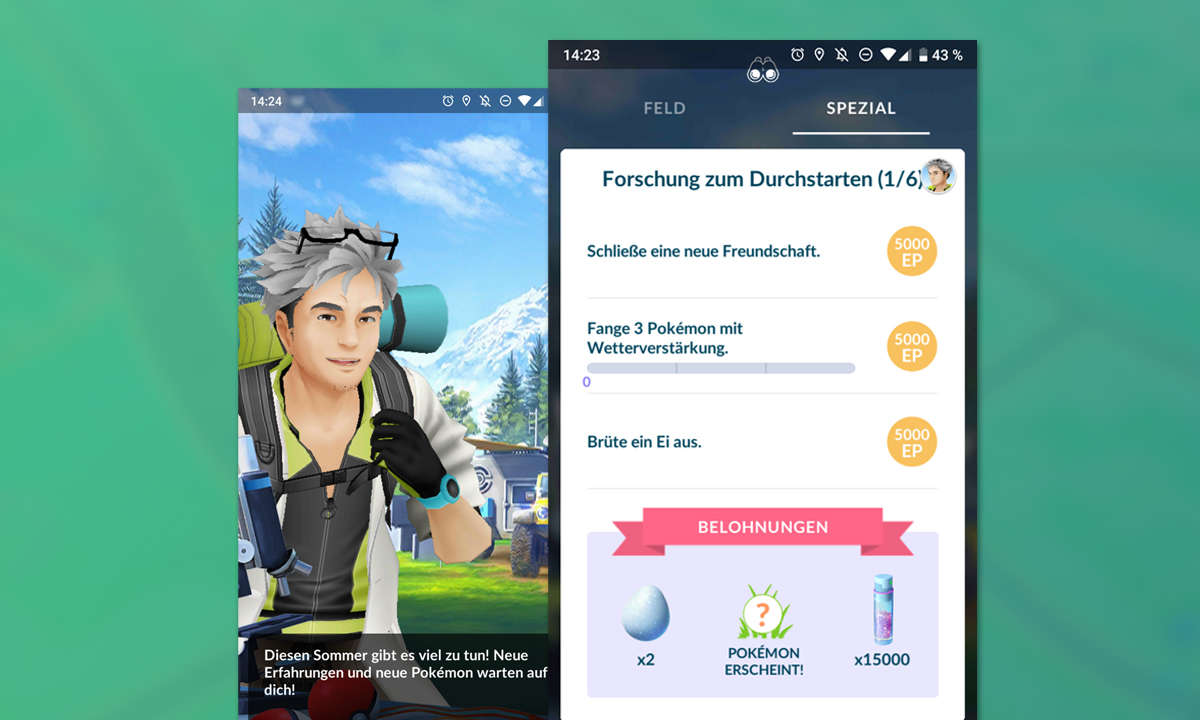 pokemon go forschung zum durchstarten