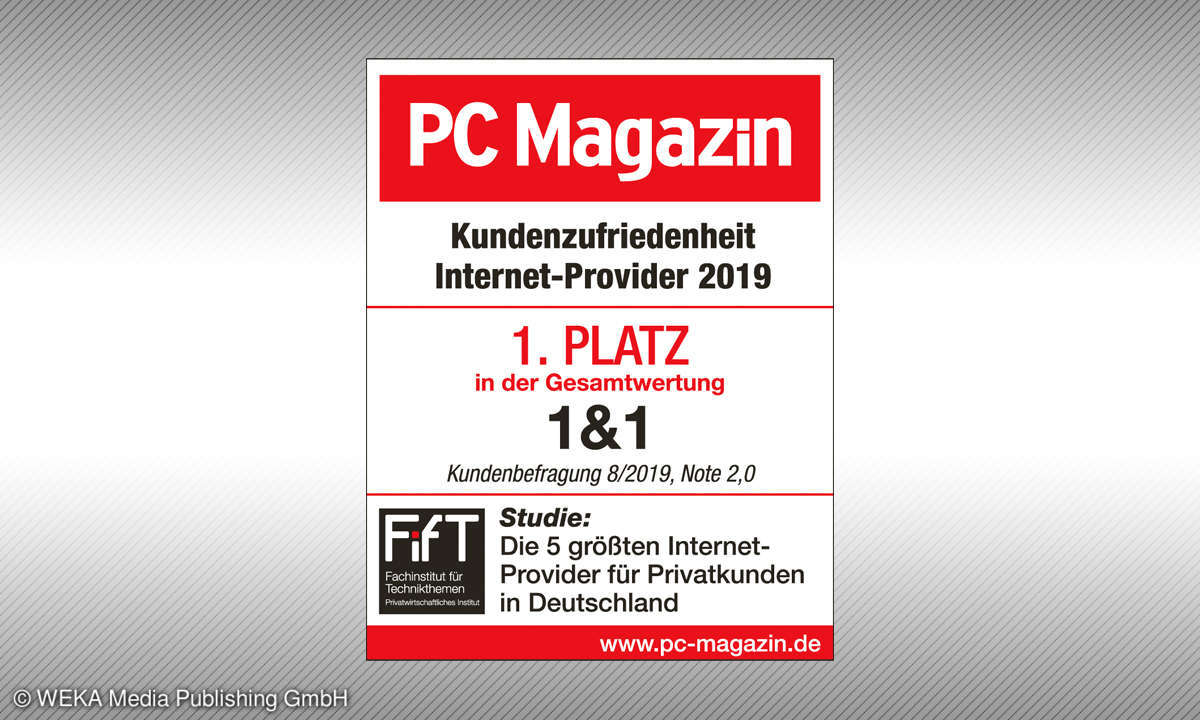 Internet-Provider-Kundenbarometer 2019: Ergebnisse Deutschland - 1. Platz 1&1