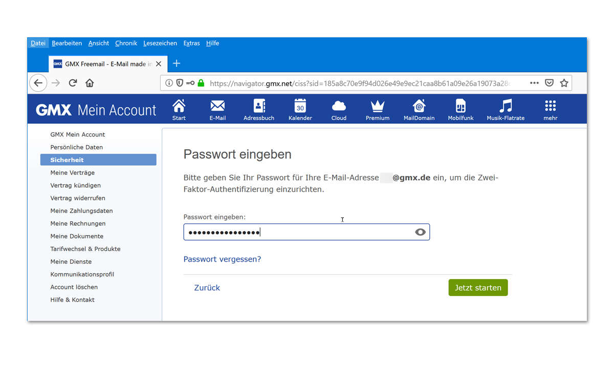 2-Faktor-Authentifizierung bei GMX und Web.de einrichten: 4. Schritt