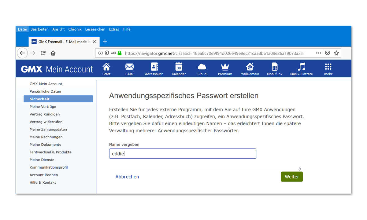 2-Faktor-Authentifizierung bei GMX und Web.de einrichten: 13. Schritt