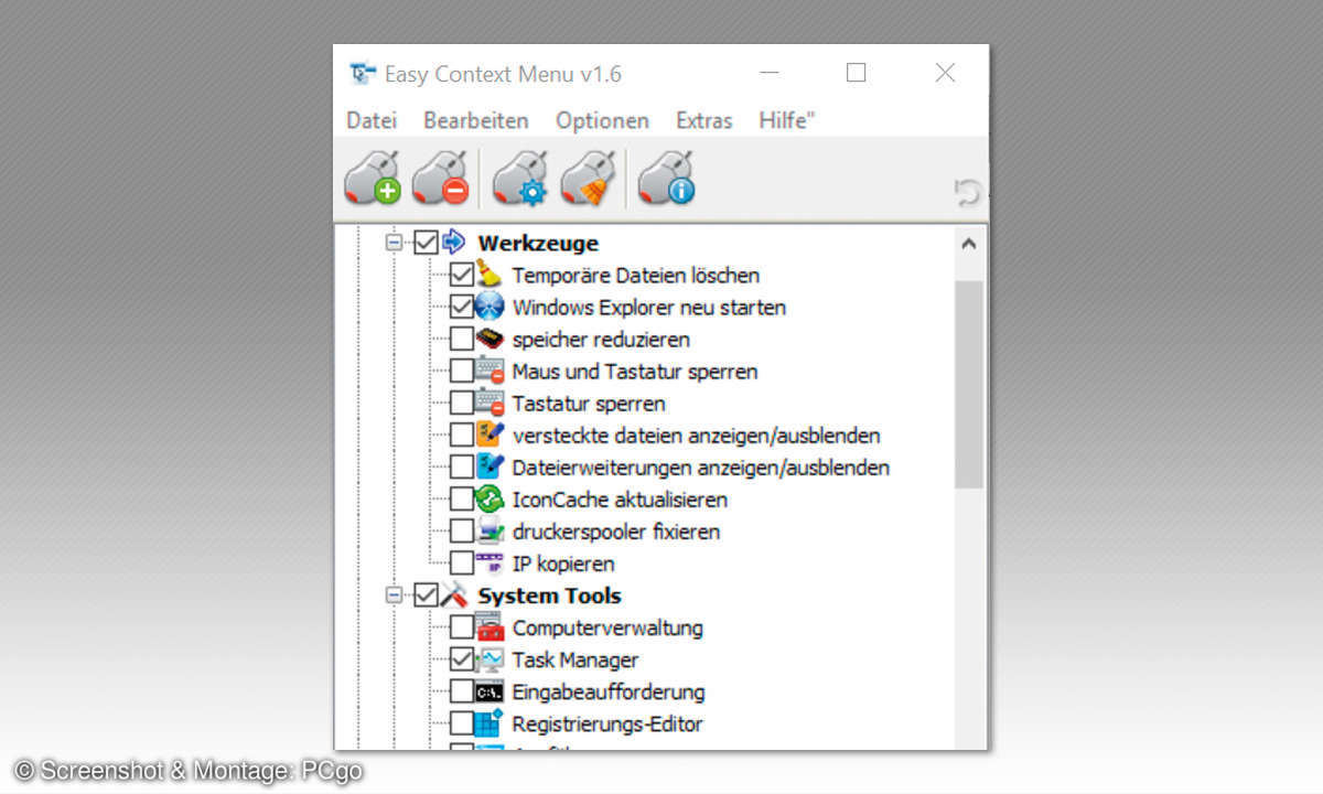Rechtsklick-Menü optimal einstellen - Easy Context Menu