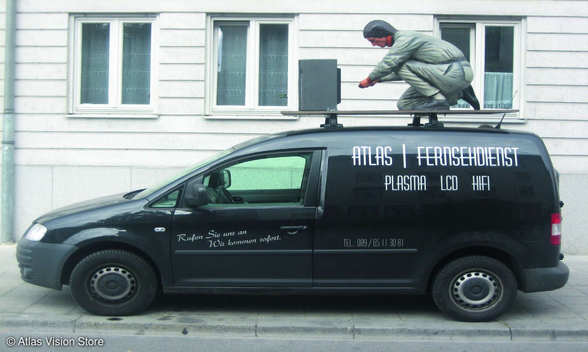 Überraschungswerbung Atlas Vision Store