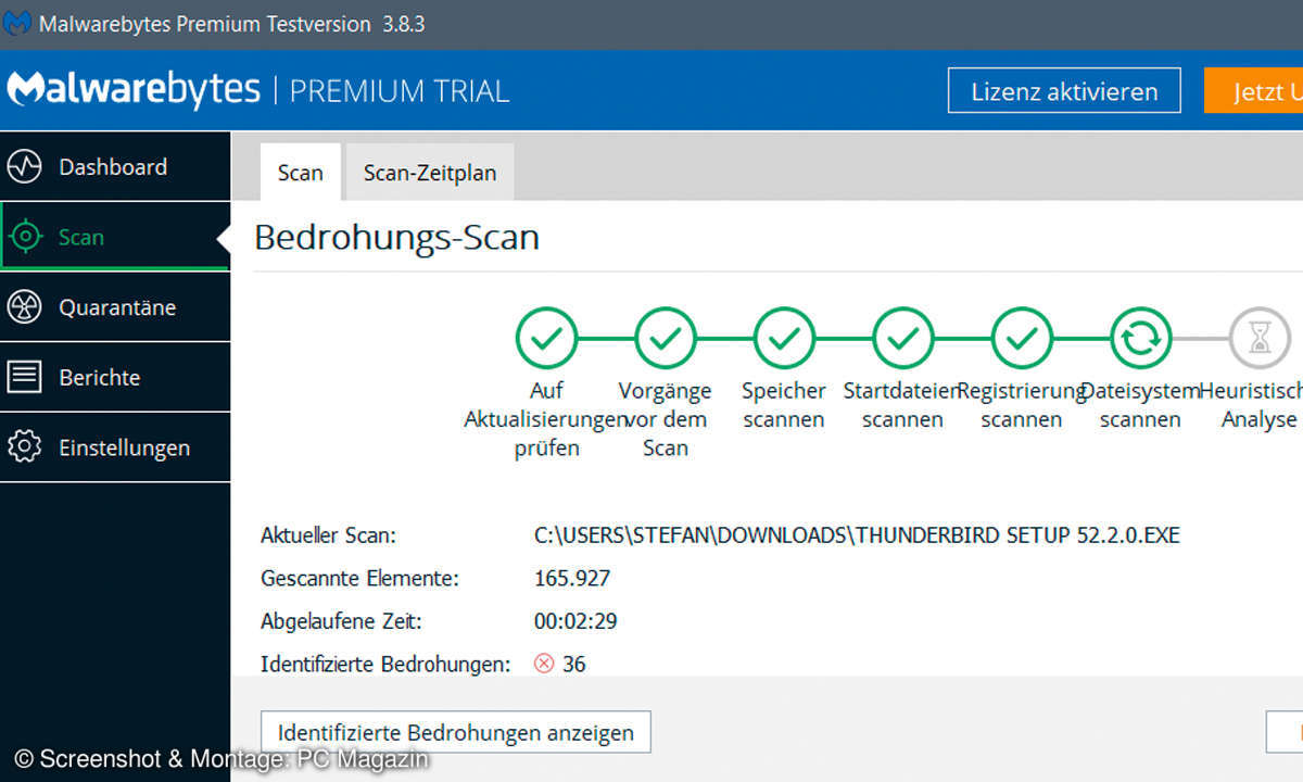 PC-Probleme beheben: Malware zuverlässig aufspüren und beseitigen - Malwarebytes Screenshot