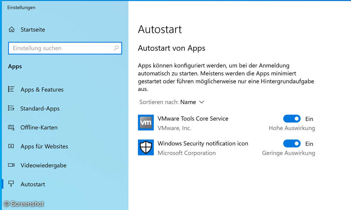 Windows 10: Apps im Autostart hinzufuegen und entfernen