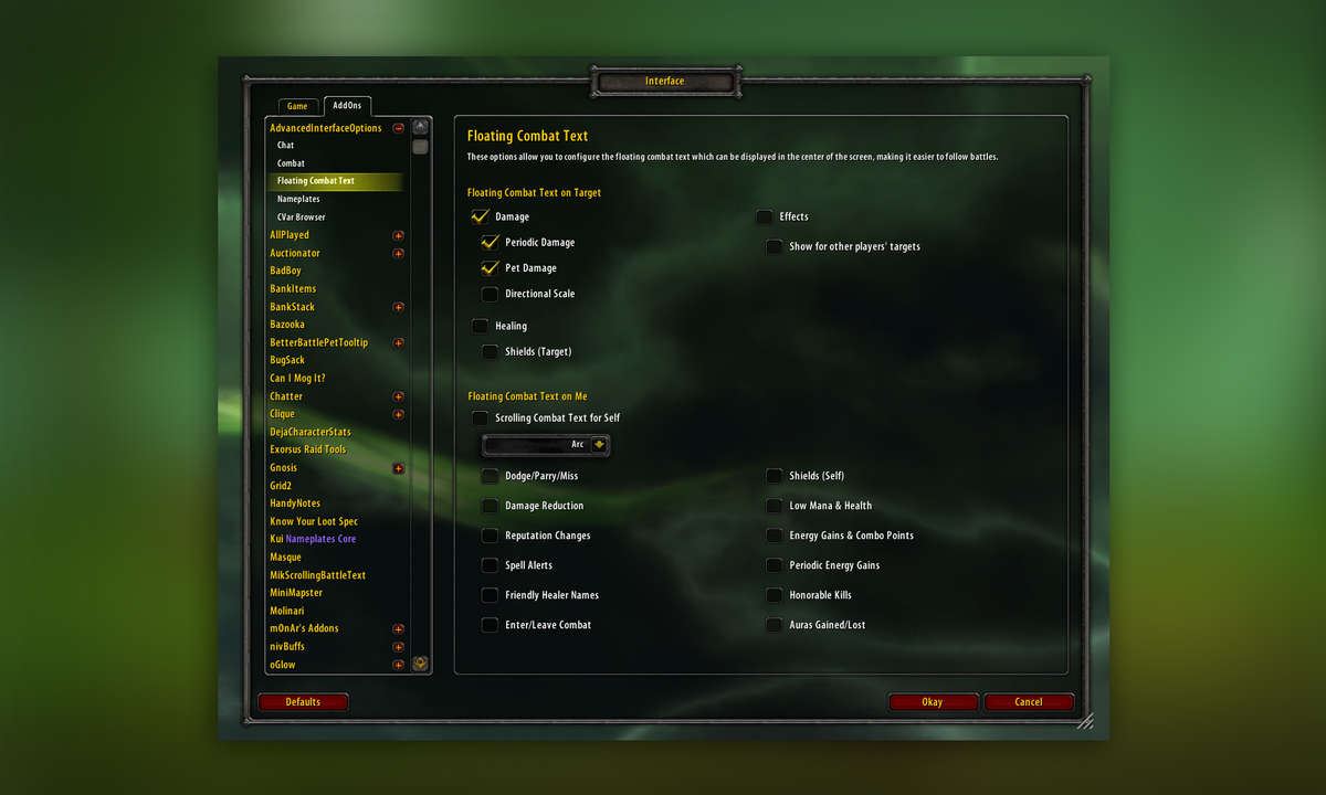 wow classic addon Advanced Interface Options