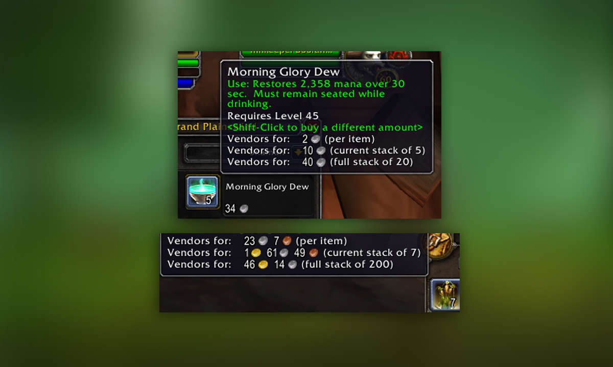 WoW Classic Addon Better Vendor Price