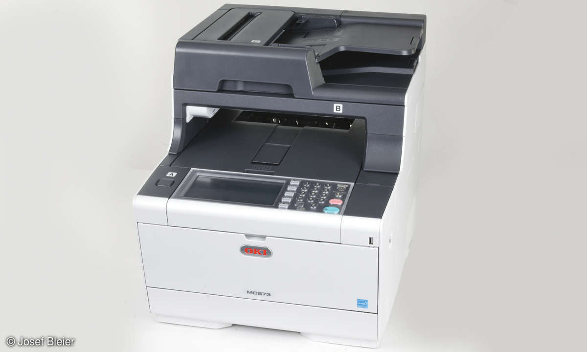 6 Farblaser Multifunktionsdrucker im Vergleich: OKI MC573dn