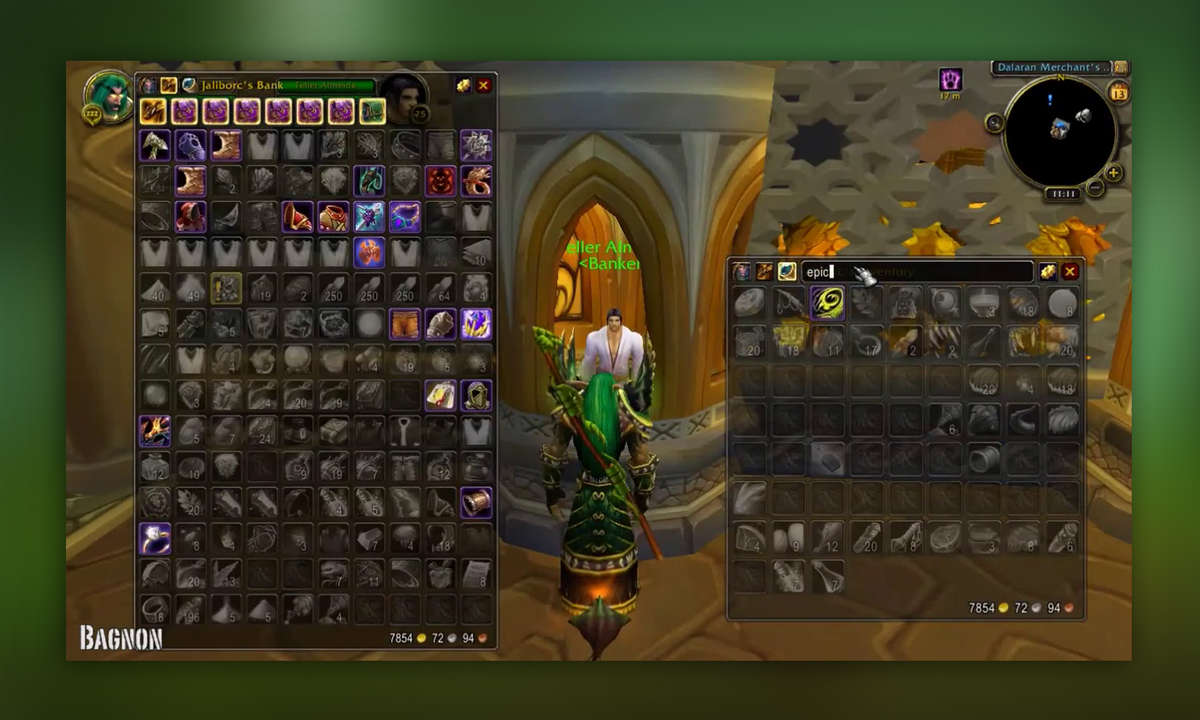 WoW Classic Addon Bagnon