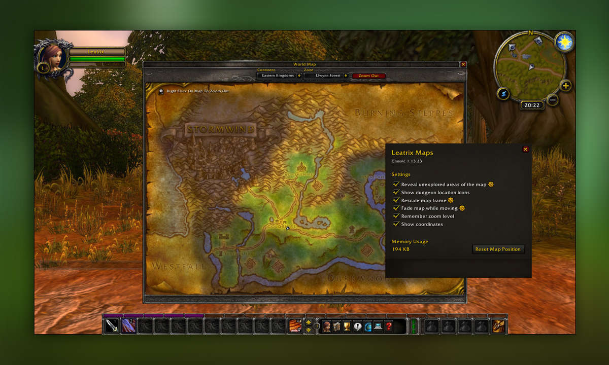 WoW Classic Addon Leatrix Maps