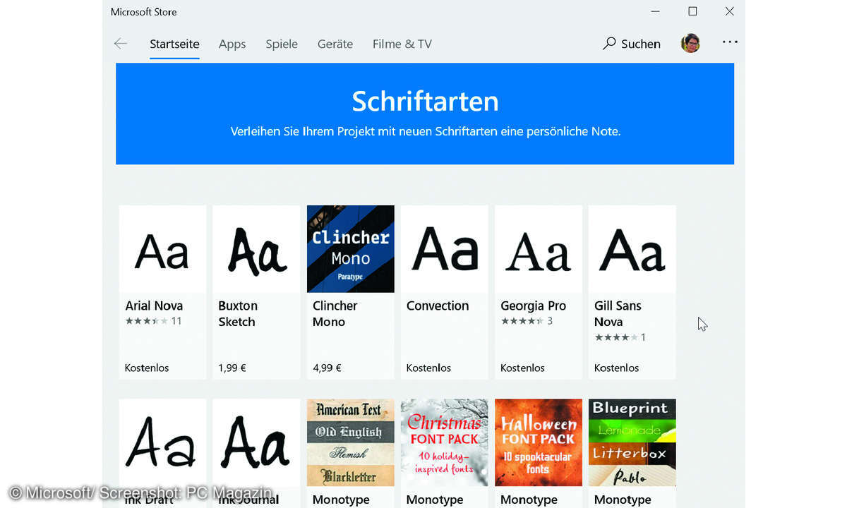 Schriftarten