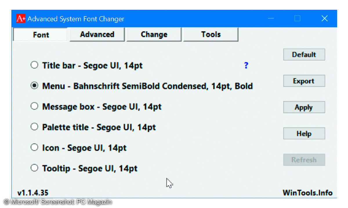 Advanced System Font Changer