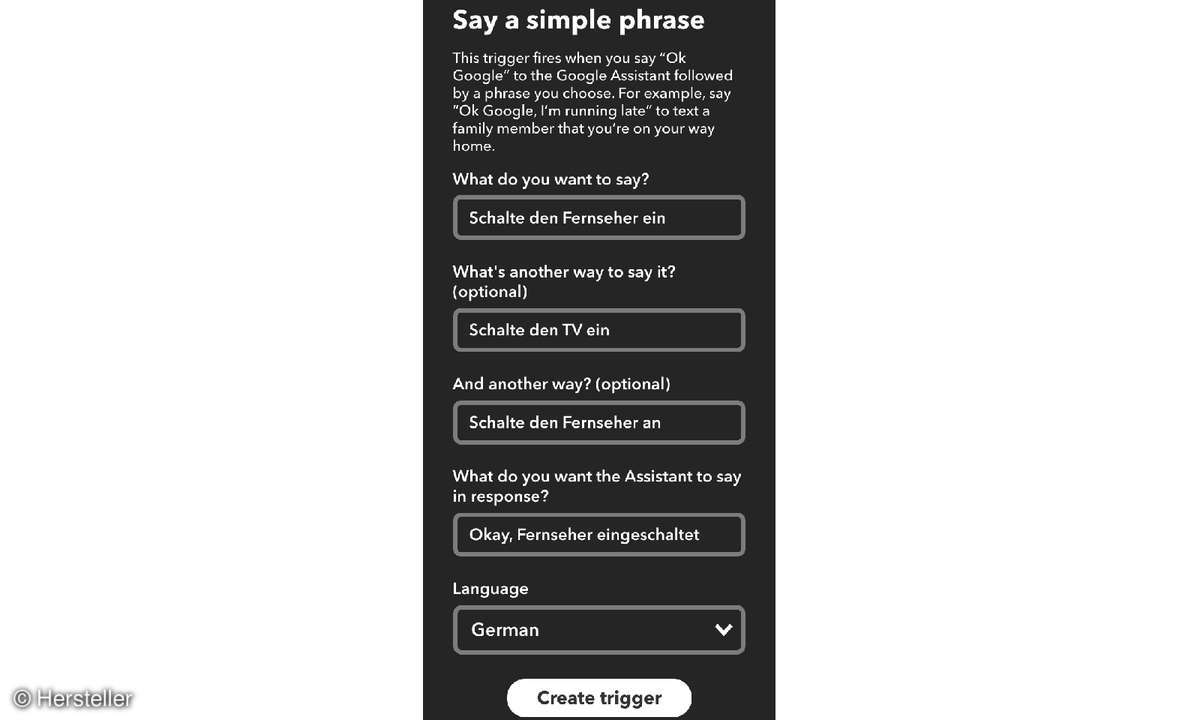 IFTTT google assistant