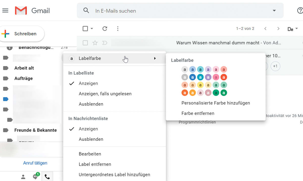 Gmail-Tipps: Wie werden Labels in Gmail eingefärbt?