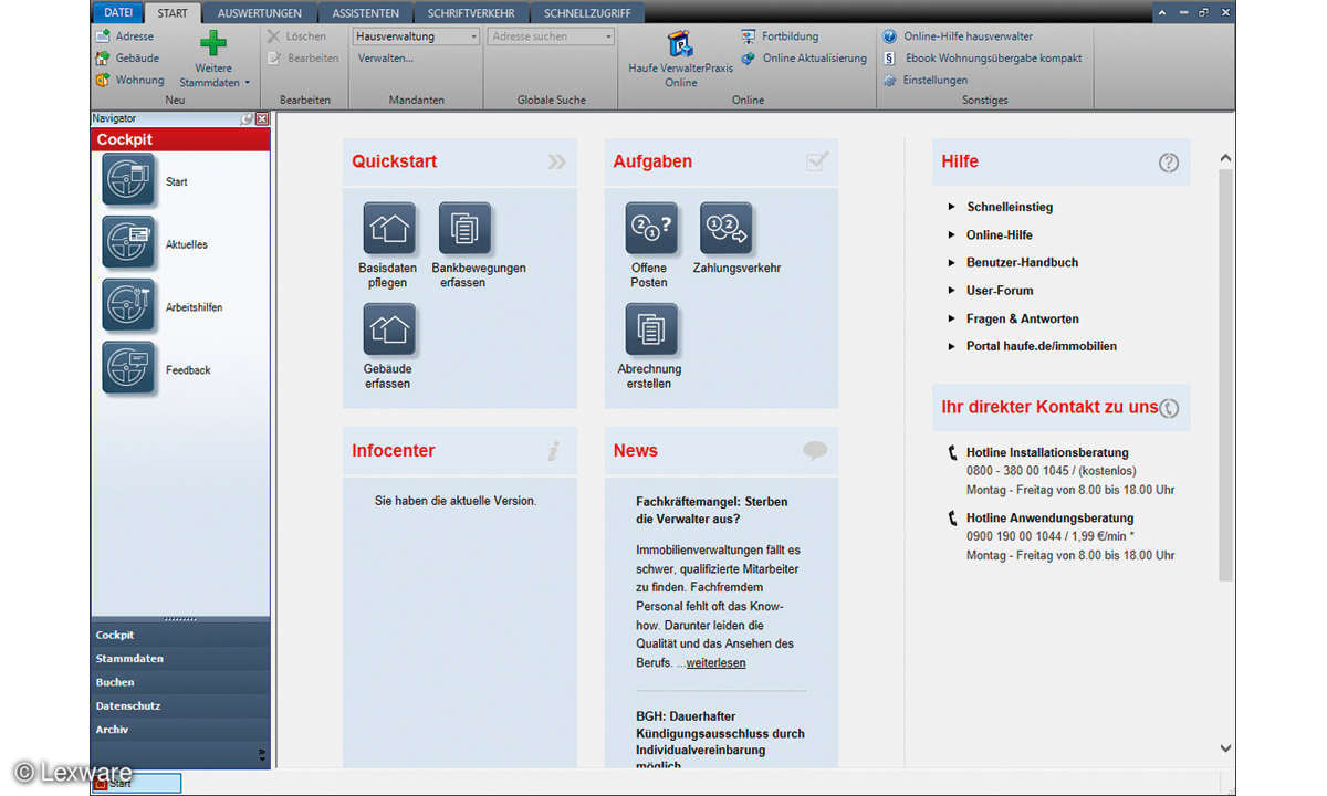 Lexware-hausverwalter-2020plus_Programmbereiche_screenshot1