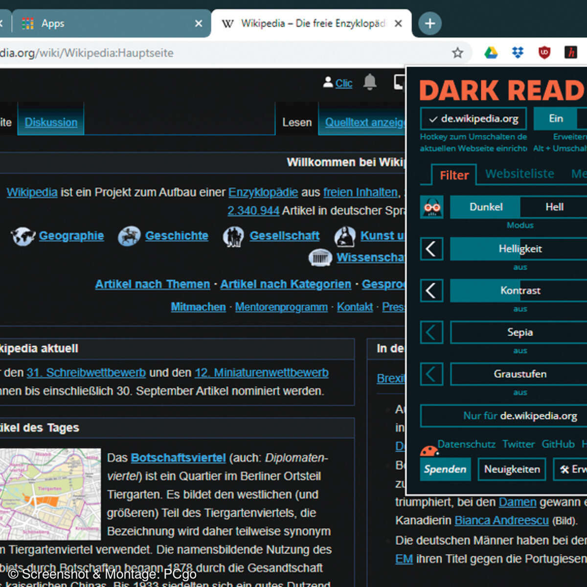 Top 10: Die besten Chrome Erweiterungen - Dark Reader