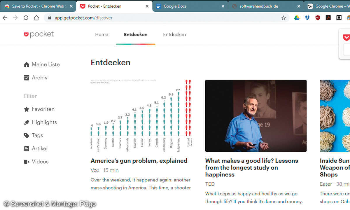 Top 10: Die besten Chrome Erweiterungen - Save to pocket