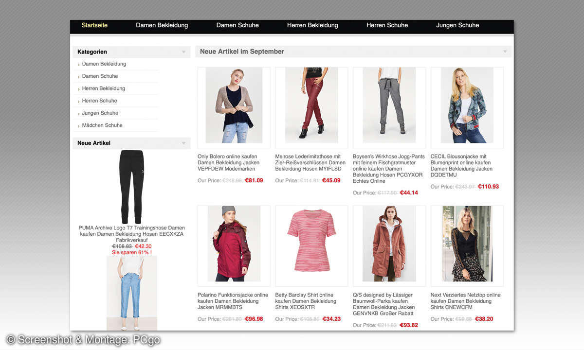 Die sechs größten Online-Fallen - so schützen Sie sich: Fake Online-Shop