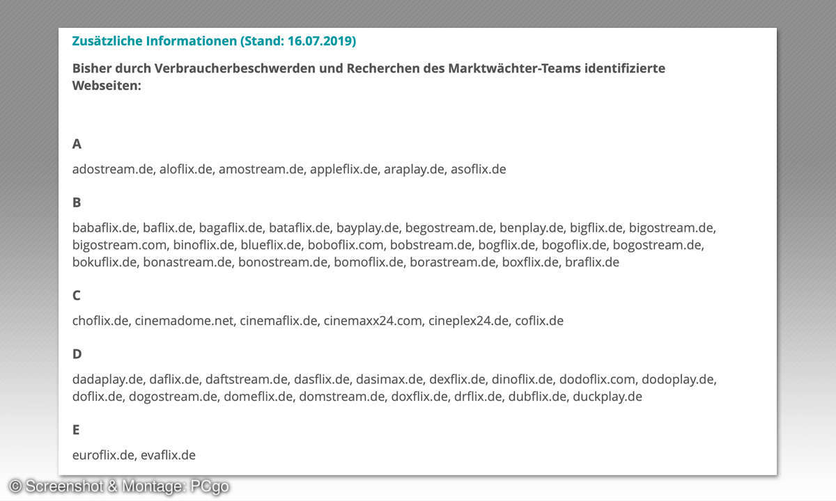 Die sechs größten Online-Fallen - So schützen Sie sich: Liste der Verbraucherzentrale