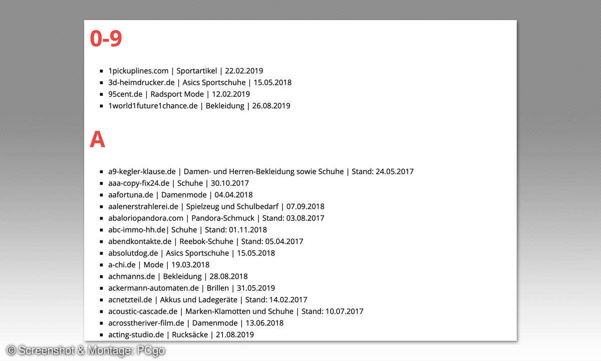 Die sechs größten Online-Fallen - So schützen Sie sich: Liste Onlinewarnungen.de