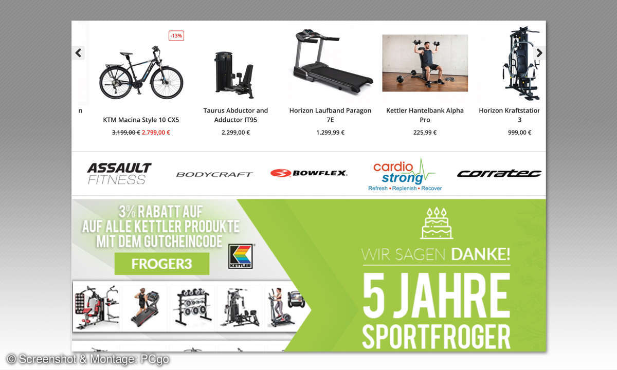 Die sechs größten Online-Fallen - So schützen Sie sich: Fake Shop Screen