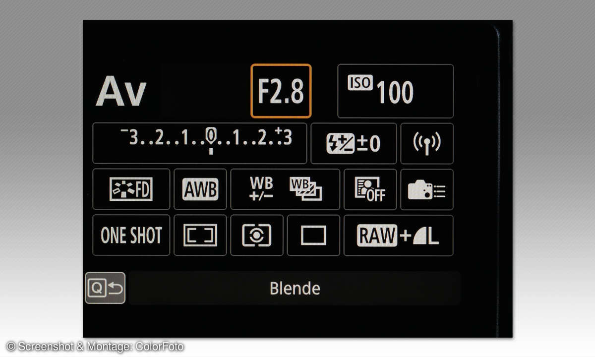 Canon EOS 90D und EOS M6 II im Vergleich - Q-Menü