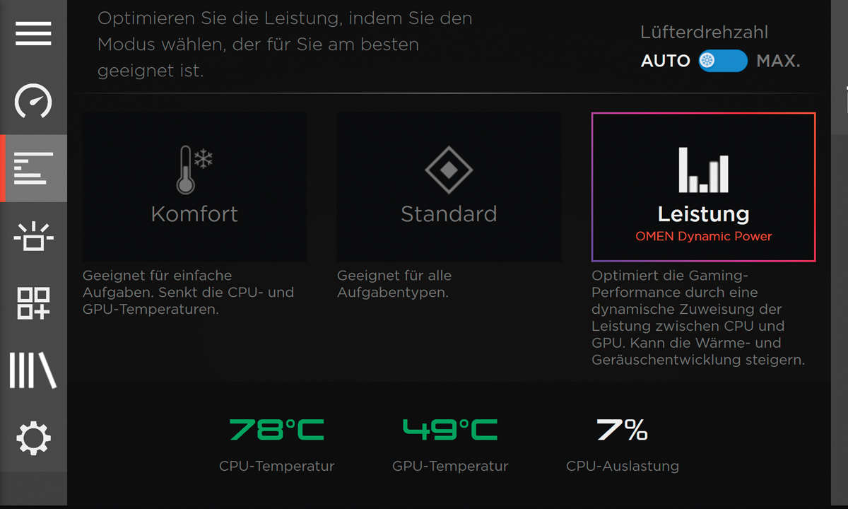 HP Omen X 2S: Gaming-Notebook im Test - Touchdisplay Screenshot