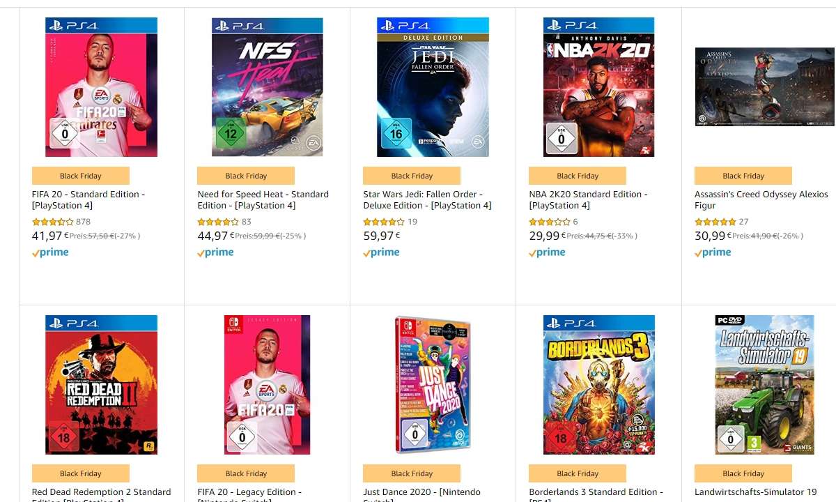 Spiele-Angebote bei Amazon