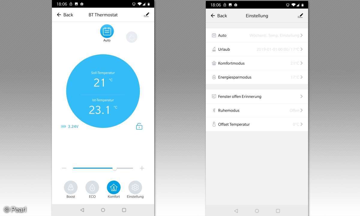 Smarter Thermostat Revolt NX 6400 - App