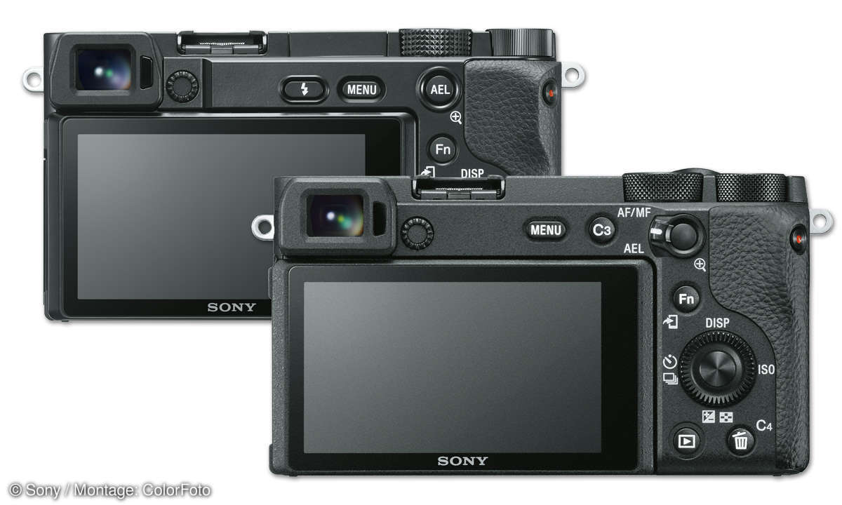 Sony A6100 & A6600 im Vergleich - Rückansicht