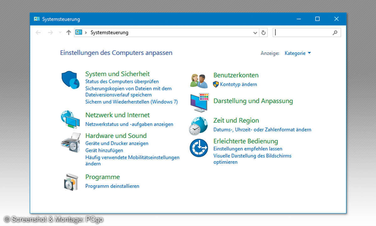 Microsoft Windows 7 Design für Windows 10: So geht's - Systemsteuerung