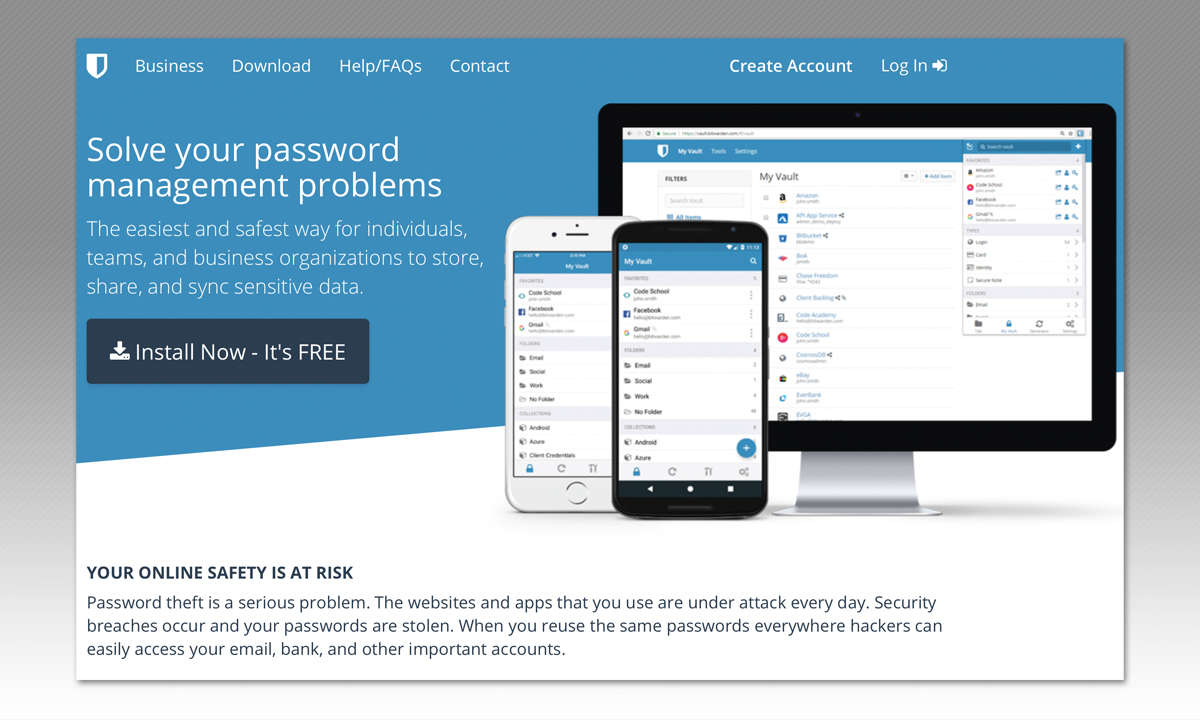 Sichere Passwörter erstellen: Bitwarden Screen Shot