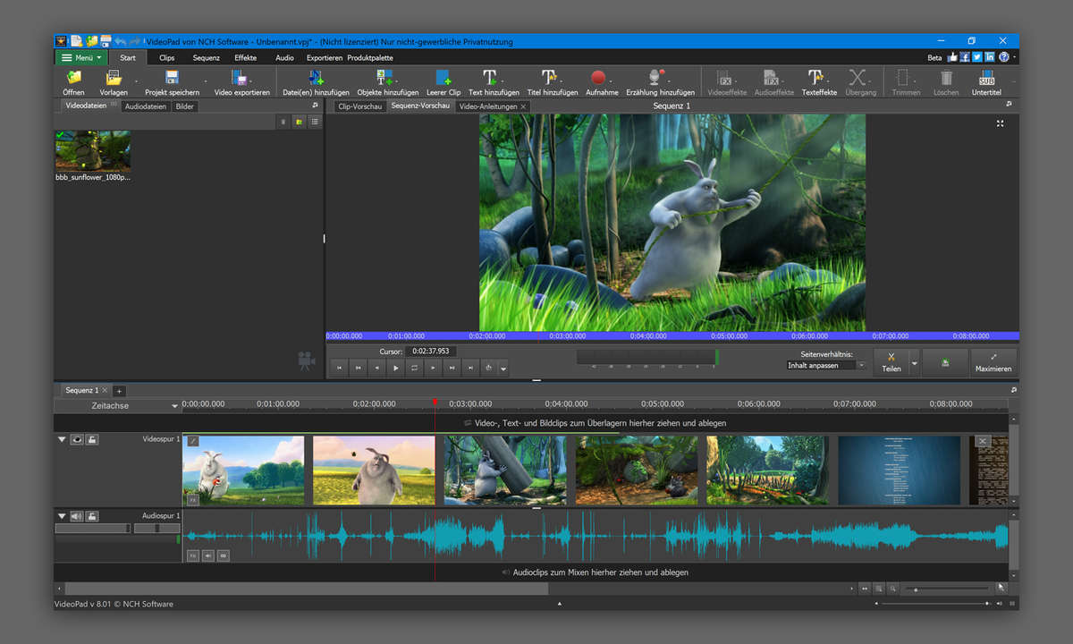 videopad videobearbeitung programm