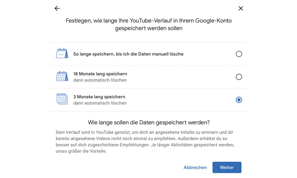 Sichere Google Einstellungen: YouTube-Verlauf löschen