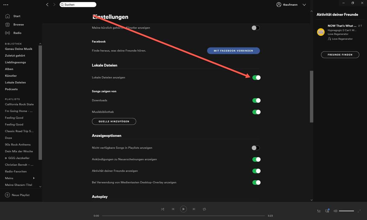 spotify lokale dateien verschwunden
