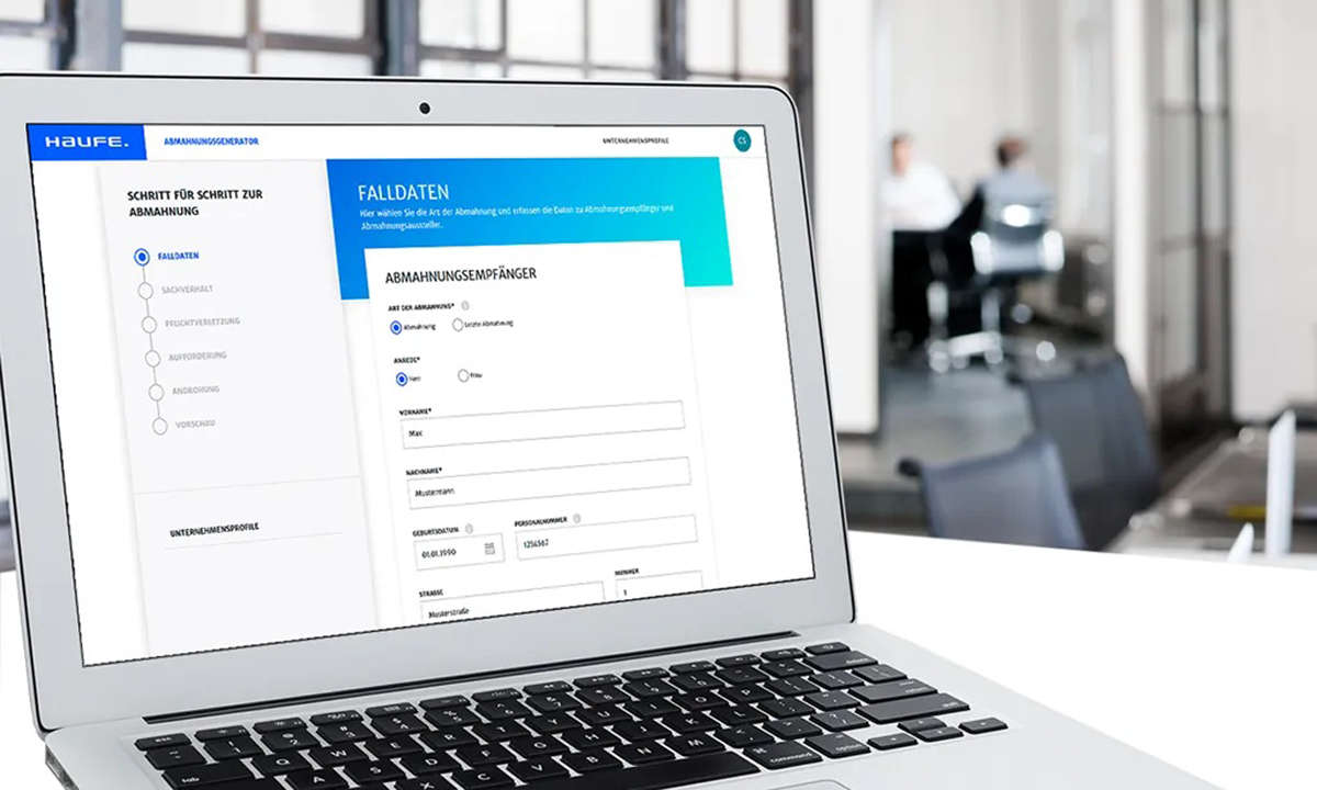 Haufe Personal Office Platin Abmahnungsgenerator