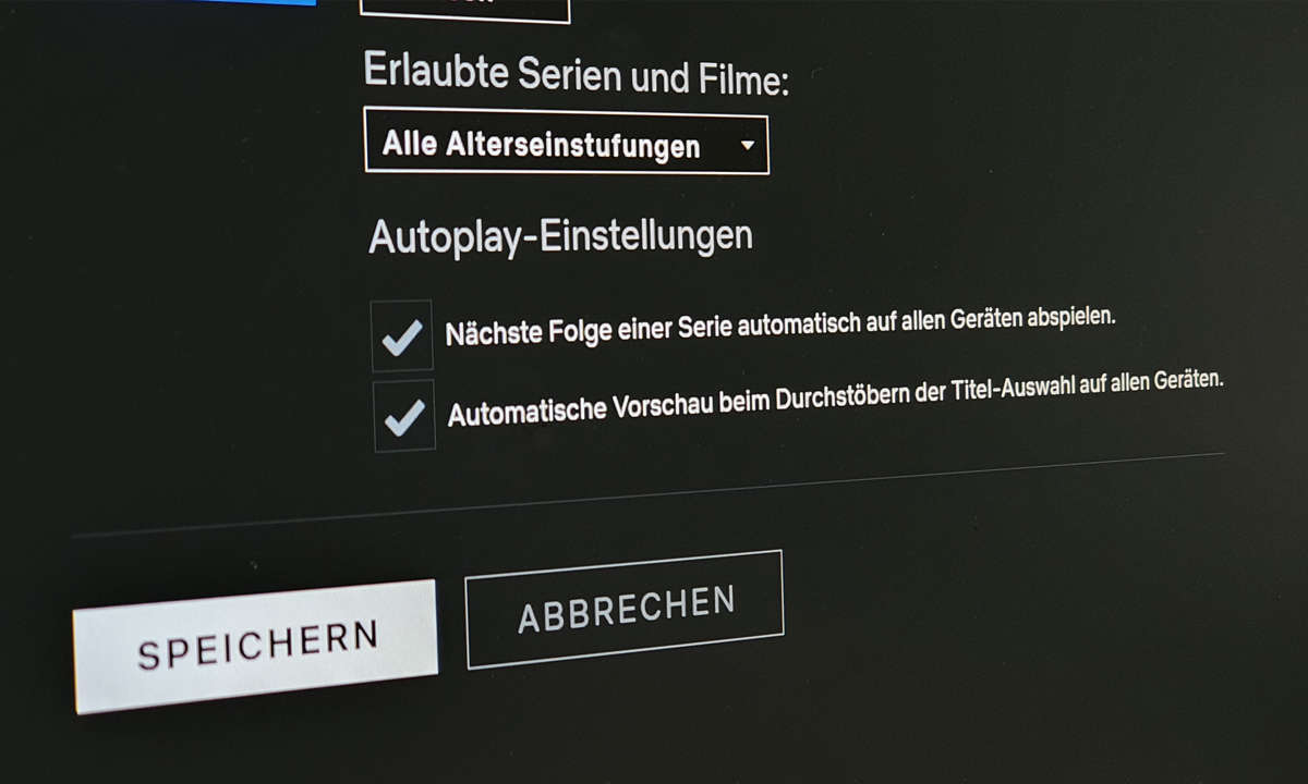 Netflix: Vorschau deaktivieren